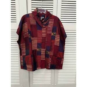 NEW ANU BY NATURAL women's patterned vest in wine